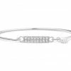 Stia Jewelry Pavé Icon Bracelet Double Bar - Silver