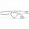 Stia Jewelry Pavé Icon Bracelet Open Heart - Silver