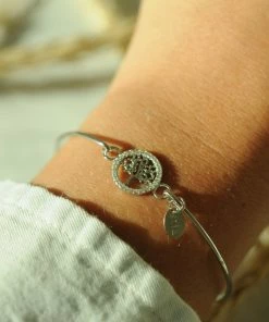 Stia Jewelry Pavé Icon Bracelet Tree Of Life - Silver