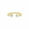 Stia Jewelry It Fits! Pavé Cross Droplet Wire Ring - Gold