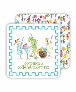 Roseannebeck Gifts Nothing A Cocktail Can't Fix Paper Coaster