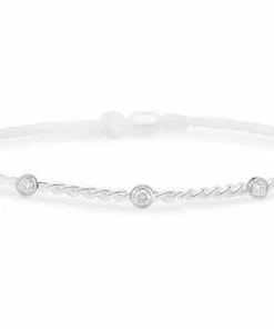 Stia Jewelry Power Of Attraction Bracelet 3 Stone CZ - Silver