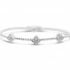 Stia Jewelry Power Of Attraction Bracelet Pavé 3 CZ Clover - Silver