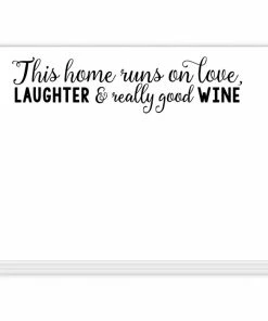 Roseannebeck Stationery Mini Slab Pad - This Home Runs On Love, Laughter & Really Good Wine