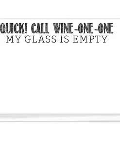 Roseannebeck Stationery Mini Slab Pad - Quick! Call Wine-One-One