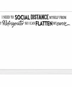 Roseannebeck Stationery Mini Slab Pad - I Need To Social Distance Myself From My Refrigerator