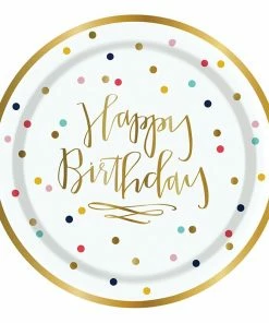 Slant Paper Plates - Happy Birthday Gifts
