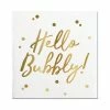 Slant Foil Beverage Napkins - Hello Bubbly