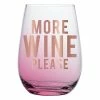 Slant 20 OZ Stemless - More Wine Please Drinkware