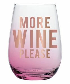 Slant 20 OZ Stemless - More Wine Please Drinkware