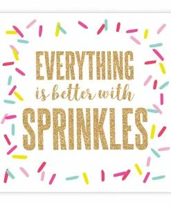 Slant Beverage Napkins - Everything Is Better With Sprinkles