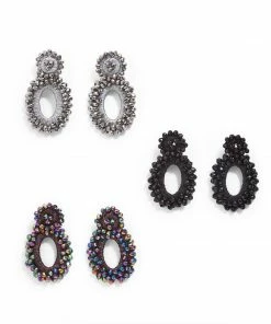 2 Chic Beaded Statement Earrings Jewelry
