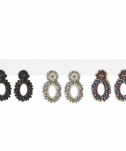 2 Chic Beaded Statement Earrings Jewelry