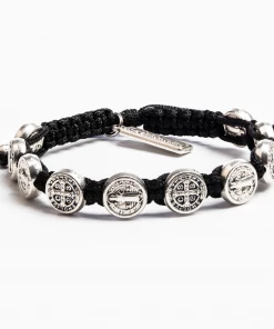 My Saint My Hero Jewelry Confirmation Blessing Bracelet - Black/Silver
