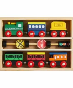 Mud Pie Gifts Boxed Wood Train Set
