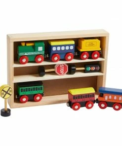 Mud Pie Gifts Boxed Wood Train Set