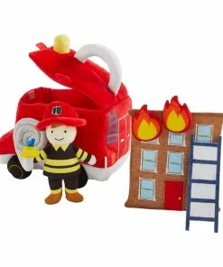 Mud Pie Baby Fire Truck Plush Set