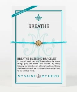 My Saint My Hero Jewelry Breathe Blessing Bracelet - Gold/Turquoise