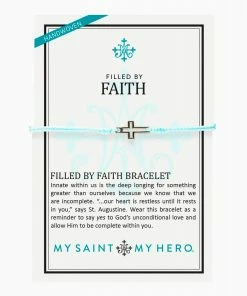 My Saint My Hero Jewelry Filled By Faith Bracelet - Silver/Mint