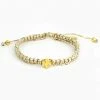 My Saint My Hero Family Virtues Wonderfully Made Purpose Bracelet - Metallic Gold