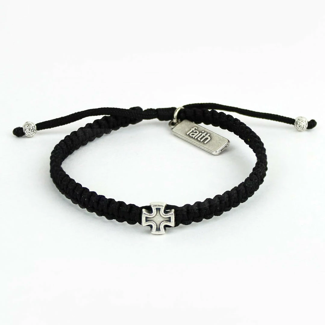 My Saint My Hero Jewelry Family Virtues Wonderfully Made Purpose Bracelet - Black