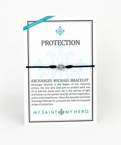 My Saint My Hero Archangel Michael Protection Bracelet - Black