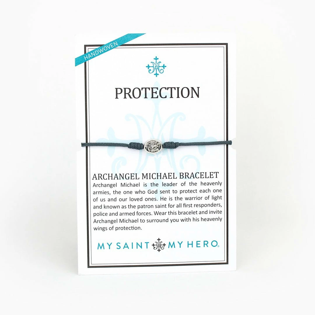 My Saint My Hero Archangel Michael Protection Bracelet - Slate Jewelry