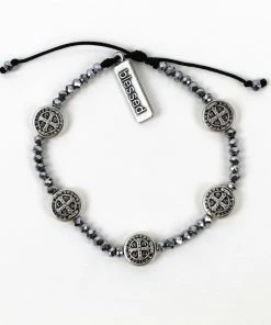 My Saint My Hero Gratitude Crystal Bracelet - Silver
