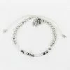 My Saint My Hero Sponsor Morse Code Bracelet - Silver