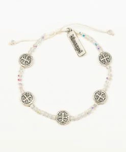 My Saint My Hero Jewelry New Beginnings Crystal Benedictine Blessing Bracelet