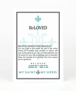 My Saint My Hero Jewelry Beloved Morse Code Bracelet - Gold
