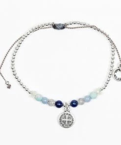 My Saint My Hero Family Virtues Bracelet (Mixed Gemstones) - Silver Jewelry