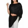 Top It Off Elsa Bamboo Poncho - Black