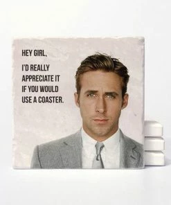 Versatile Coasters Drinkware Hey Girl
