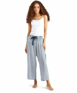 2 Chic Apparel The Bottom Line Striped Lounge Pants With Stretch Drawstring Waistband