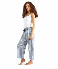 2 Chic Apparel The Bottom Line Striped Lounge Pants With Stretch Drawstring Waistband