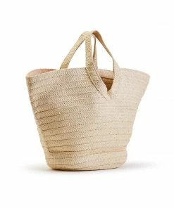 2 Chic Bags On The Go Oversized Paper Straw Tote With Rounded Handle - Paper/Straw