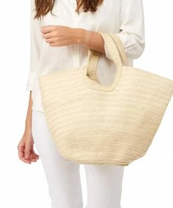 2 Chic Bags On The Go Oversized Paper Straw Tote With Rounded Handle - Paper/Straw
