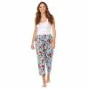 2 Chic Watercolor Floral Printed Lounge Pajama Pants Apparel
