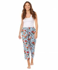 2 Chic Watercolor Floral Printed Lounge Pajama Pants Apparel