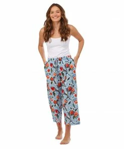 2 Chic Watercolor Floral Printed Lounge Pajama Pants Apparel