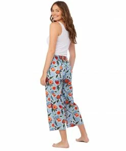 2 Chic Watercolor Floral Printed Lounge Pajama Pants Apparel