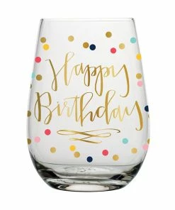 Slant 20 OZ Stemless - Happy Birthday