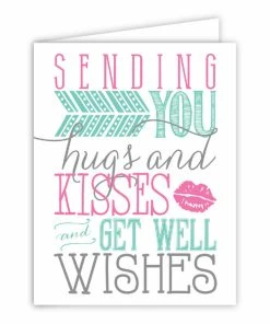 Roseannebeck Greeting Card - Sending Hugs And Kisses Stationery