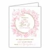 Roseannebeck Stationery Greeting Card - Pink Wishing You Joy Love & Happiness