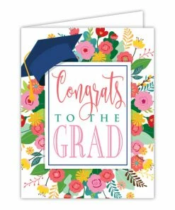 Roseannebeck Greeting Card - Congrats To The Grad Floral Stationery