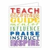 Roseannebeck Greeting Card - Teach Encourage Guide Mentor Influence Stationery
