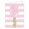 Roseannebeck Greeting Card - Oh Girl Pink Balloon Stationery