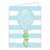 Roseannebeck Greeting Card - Oh Boy Blue Balloon Stationery