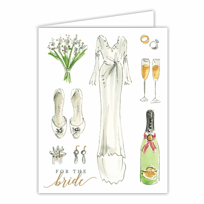 Roseannebeck Greeting Card - For The Bride (Bridal Icons)